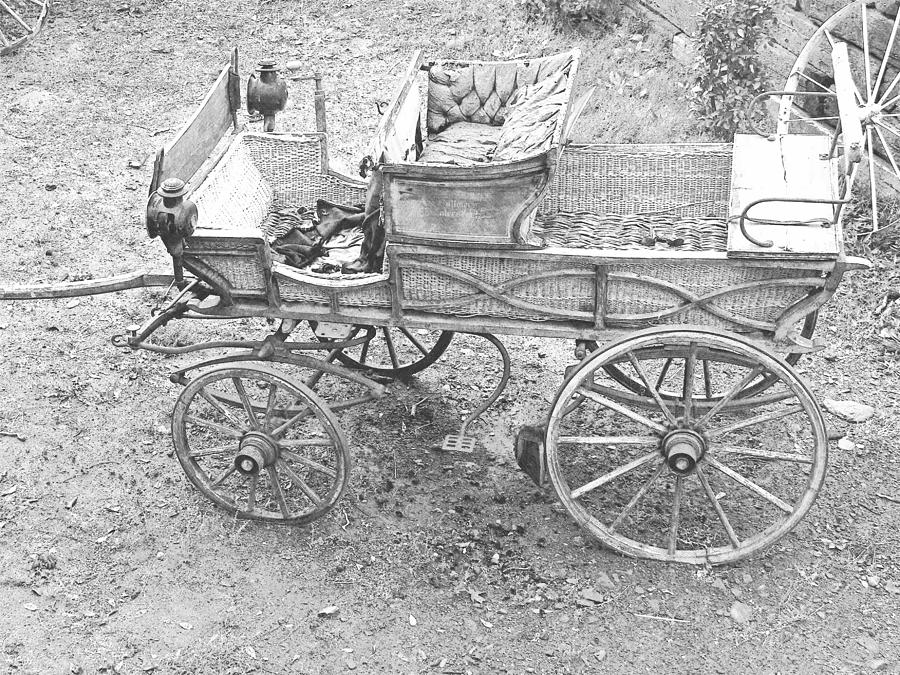 Old Wicker Carriage Photograph by Frank Wilson