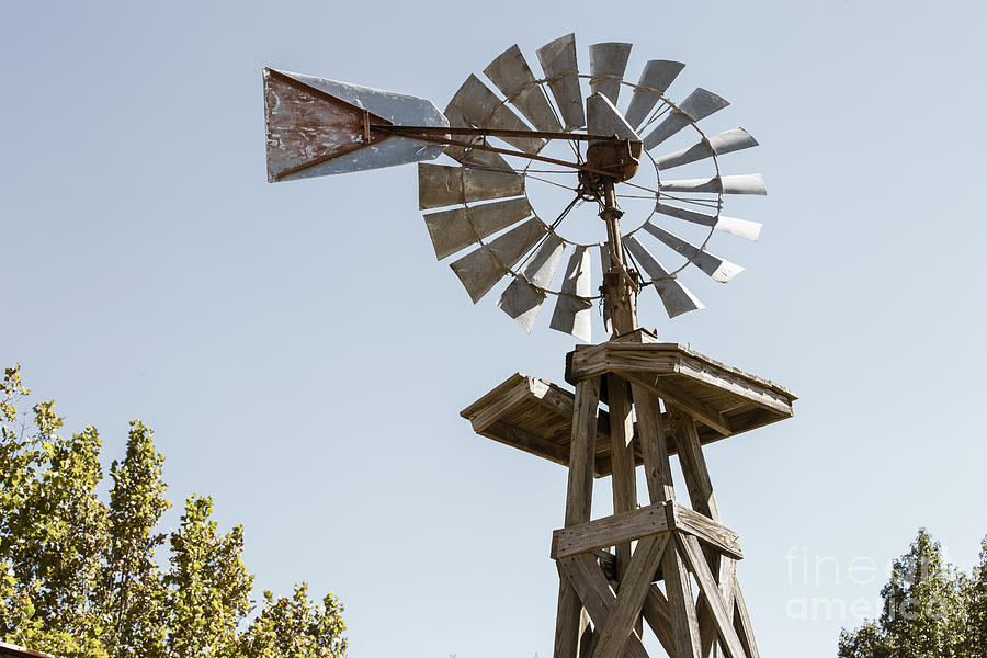 Old Windmill In Antique Color 3009.02 Photograph by M K Miller