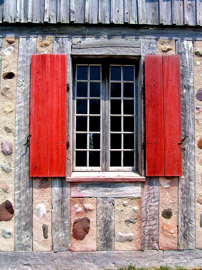 Old window Fort Michilimackinac Michigan Photograph by Mary Bedy