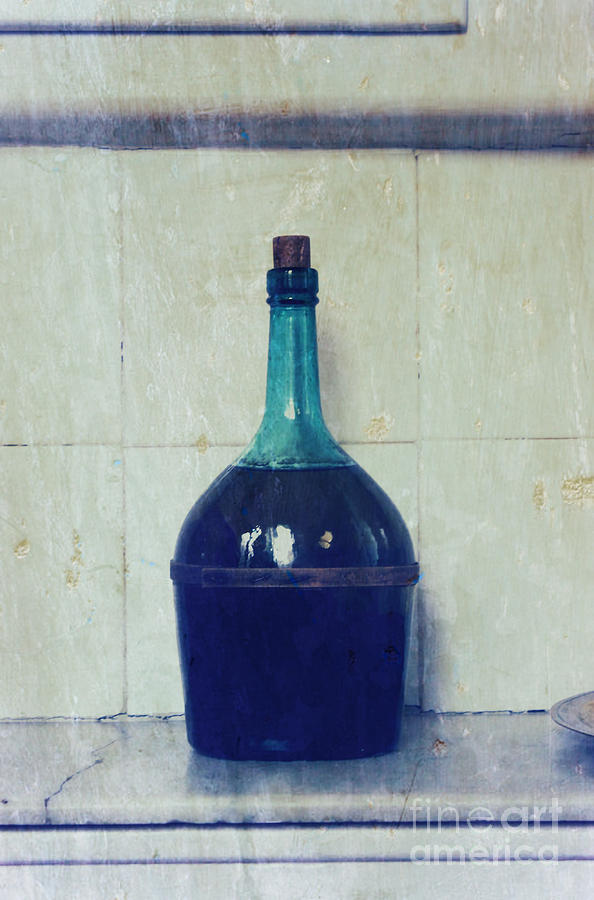 Wine Photograph - Old Wine Bottle by Sophie Vigneault