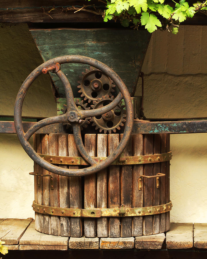 Wine Press Photograph - Old Wine Press in the Rhine River Valley by Greg Matchick