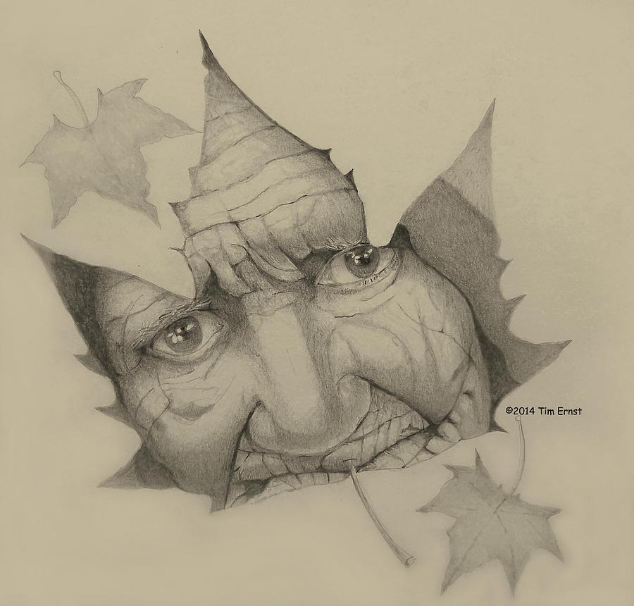 old woman leaf by Tim Ernst old woman leaf by Tim Ernst