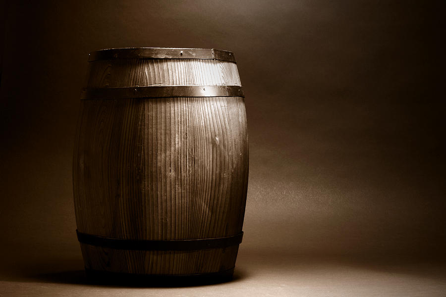 Old Wood Barrel Photograph by Olivier Le Queinec