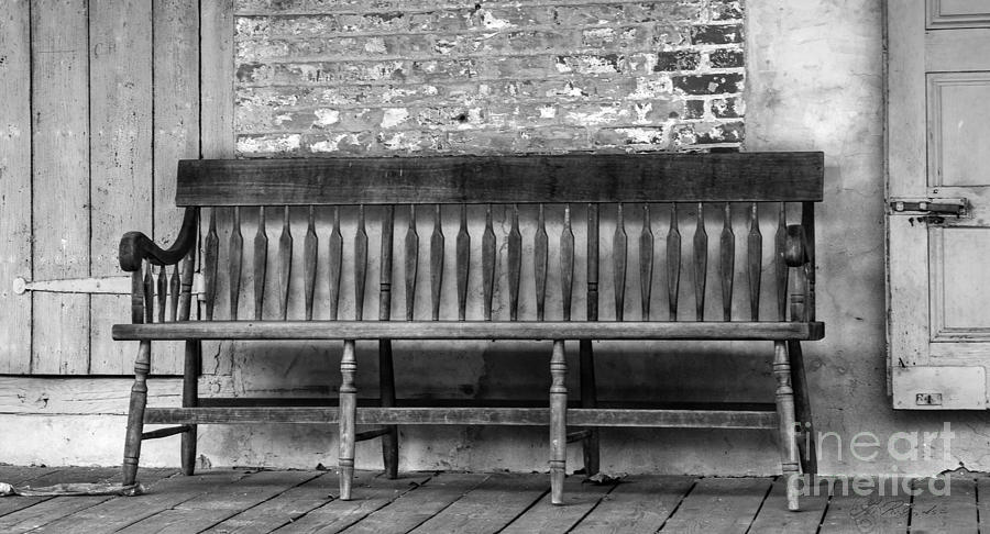 Old Wood Bench Photograph