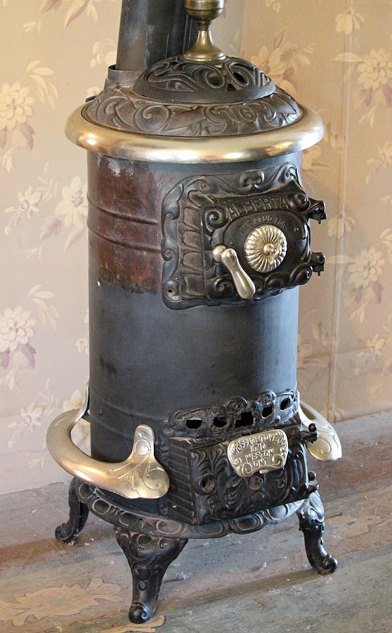 Old Wood Burning Fireplace Heater Photograph By Mark Tsemak