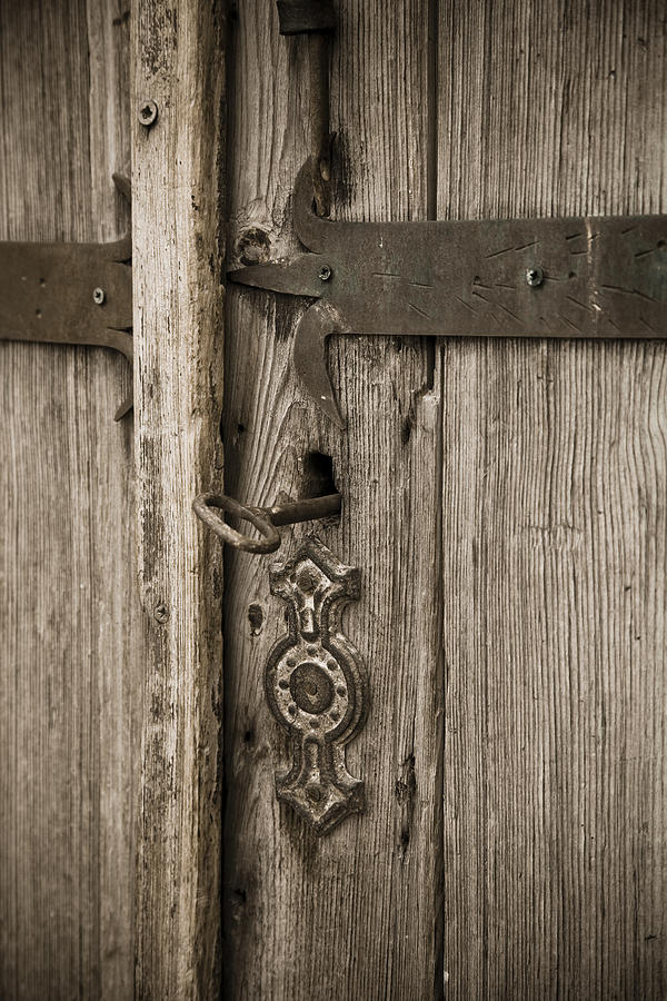 Old wooden door Photograph by Maria Heyens