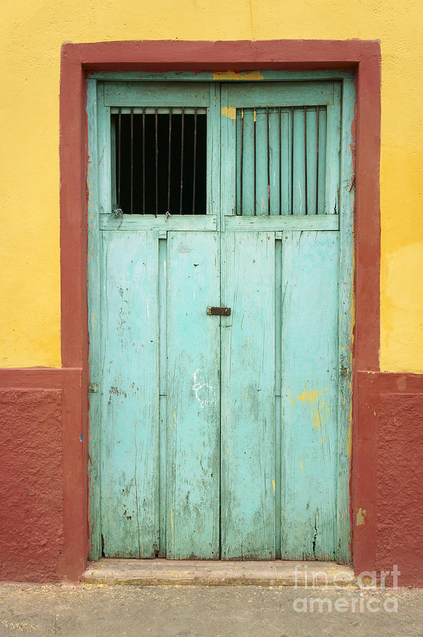 OLD WOODEN DOOR Santa Elena Mexico Photograph by John  Mitchell