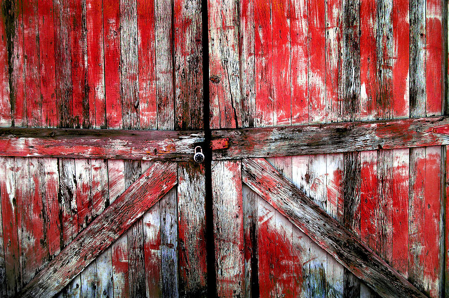 Screw Photograph - Old Wooden Doors by Lane Erickson
