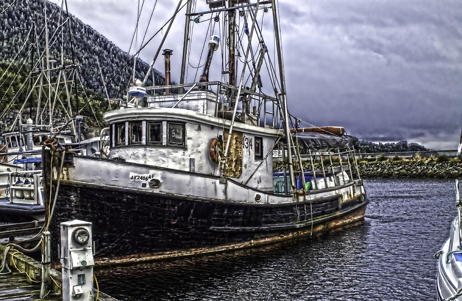 Old wooden fishing boat. by Timothy Latta