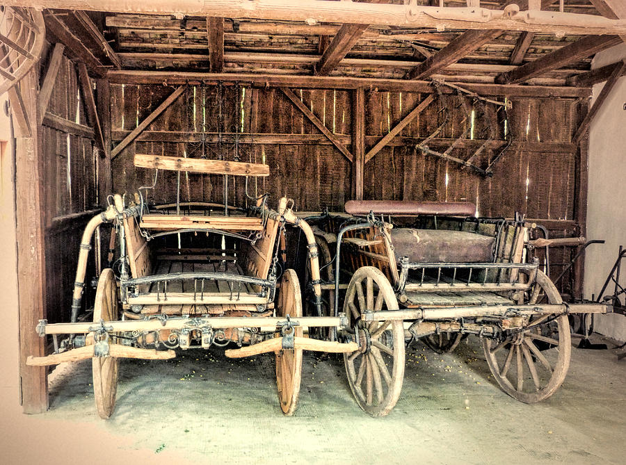 Old Wooden Horse Carts Photograph by Lynn Bolt