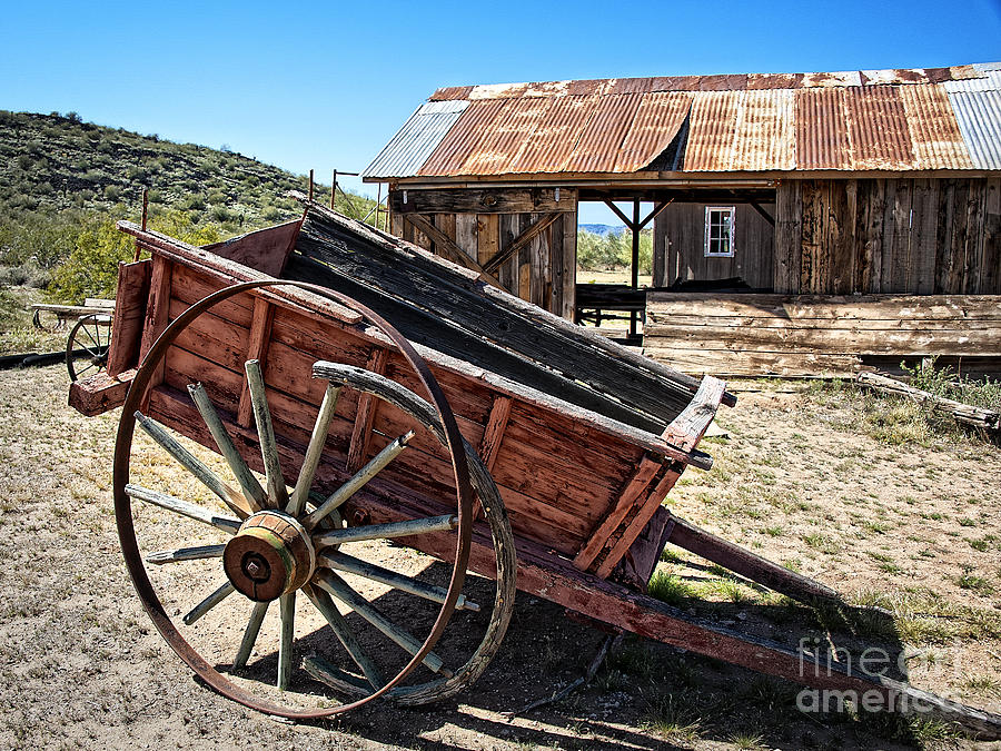 Tool Photograph - Old Wooden Lumber Cart by Lee Craig
