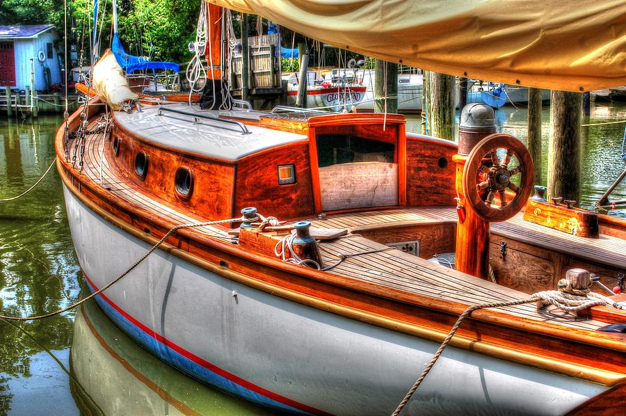 Old Wooden Sailboat Digital Art by Michael Thomas