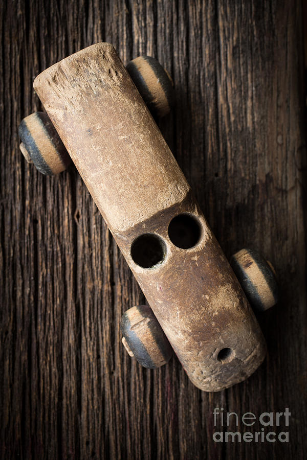 Old wooden vintage toy car Photograph by Edward Fielding