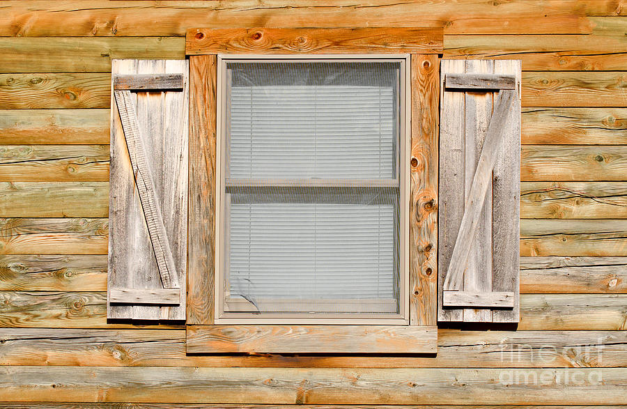 Old wooden window Photograph by Les Palenik