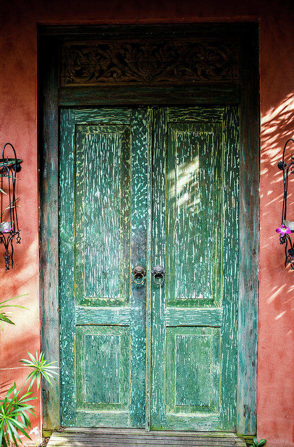 Old Worn Blue Door Photograph by Boyarkinamarina