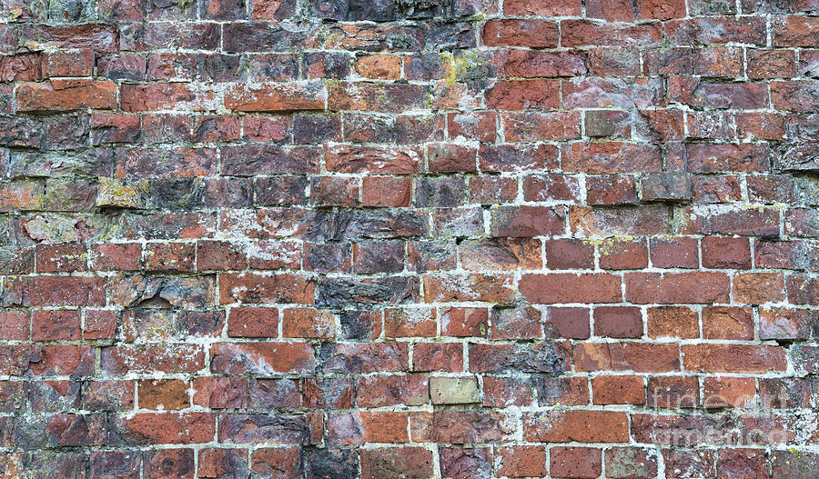 Old Photograph - Old Worn Red Brickwork Pattern by Tim Gainey Old Photograph - Old Worn Red Brickwork Pattern by Tim Gainey