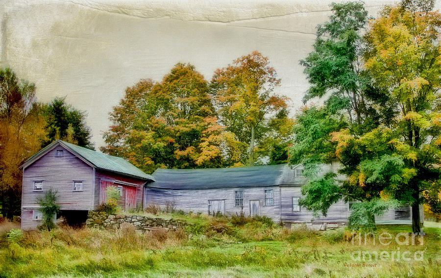 Fall Photograph - Olde Homestead on RT 105 by Deborah Benoit