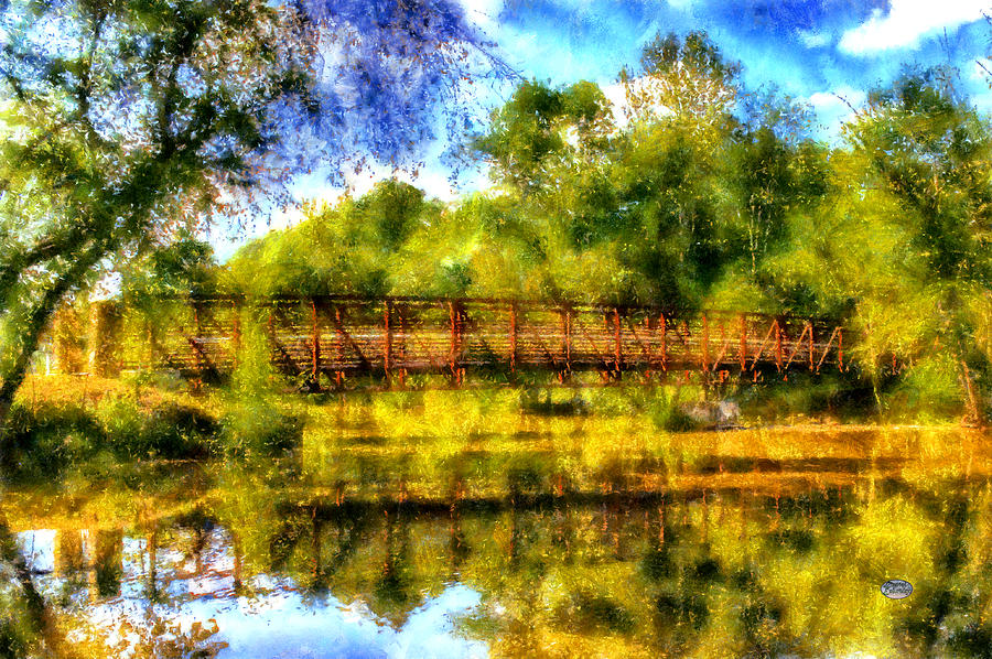 Olde Rope Mill Bridge Digital Art by Daniel Eskridge