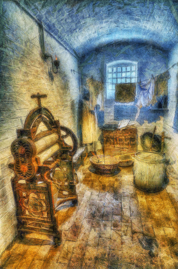 Vintage Photograph - Olde Victorian Washroom by Ian Mitchell