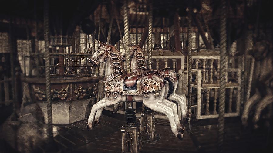 Horse Photograph - Olde Village Carousel by Chris Fleming