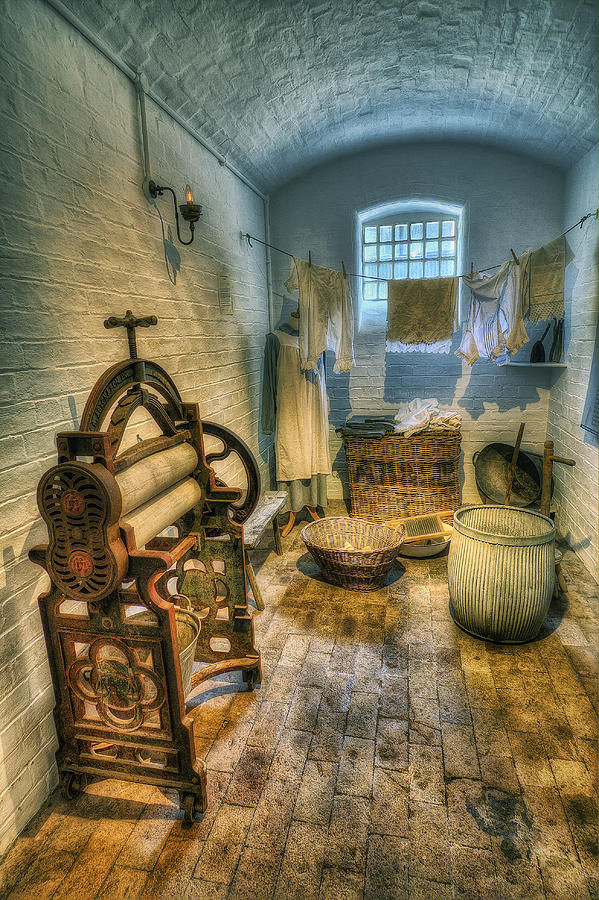 Vintage Photograph - Olde Wash Room by Ian Mitchell