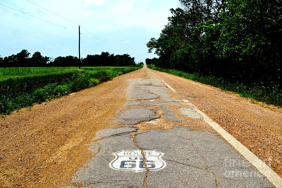 Route 66 Photograph - Oldest Stretch of Route 66 by Cat Rondeau