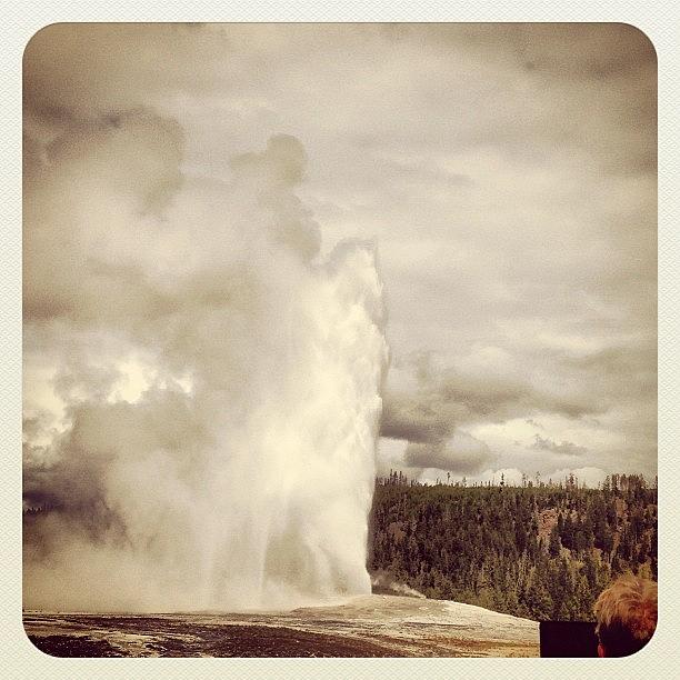 Yellowstone National Park Photograph - #oldfaithful #yellowstone #geyser #wy by Greta Olivas