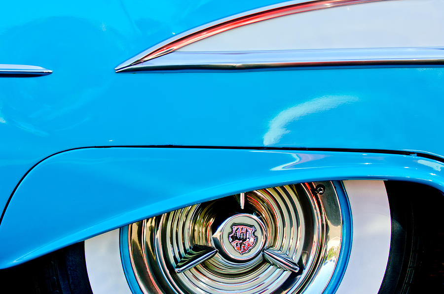Oldsmobile 98 Wheel Emblem Photograph by Jill Reger
