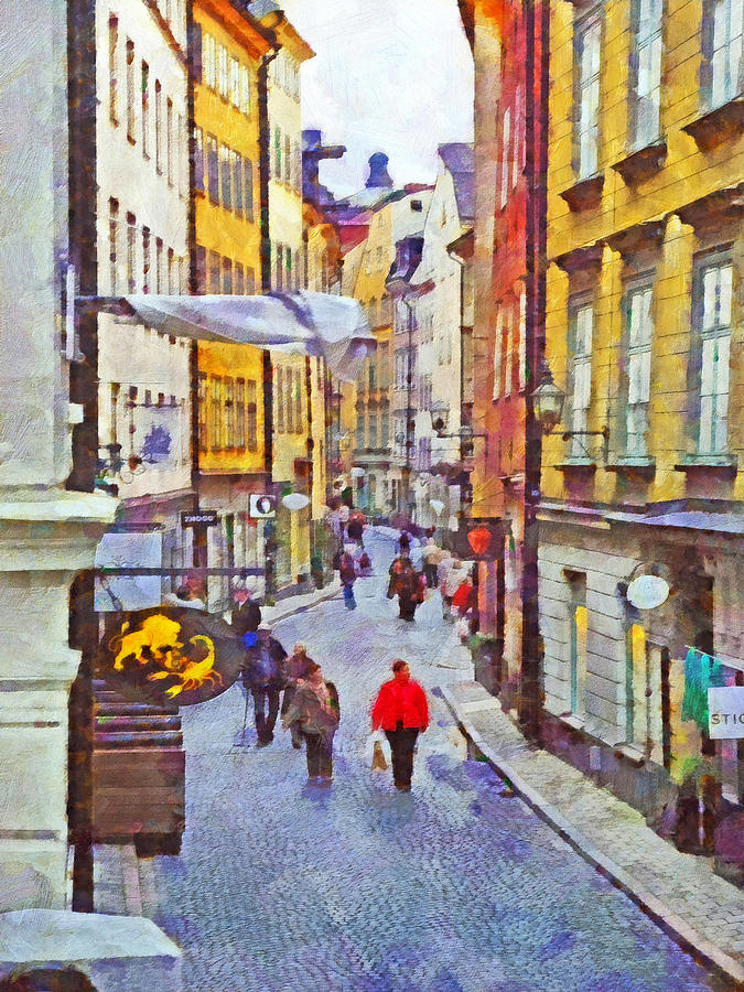 Oldtown Stockholm Digital Art by Digital Photographic Arts