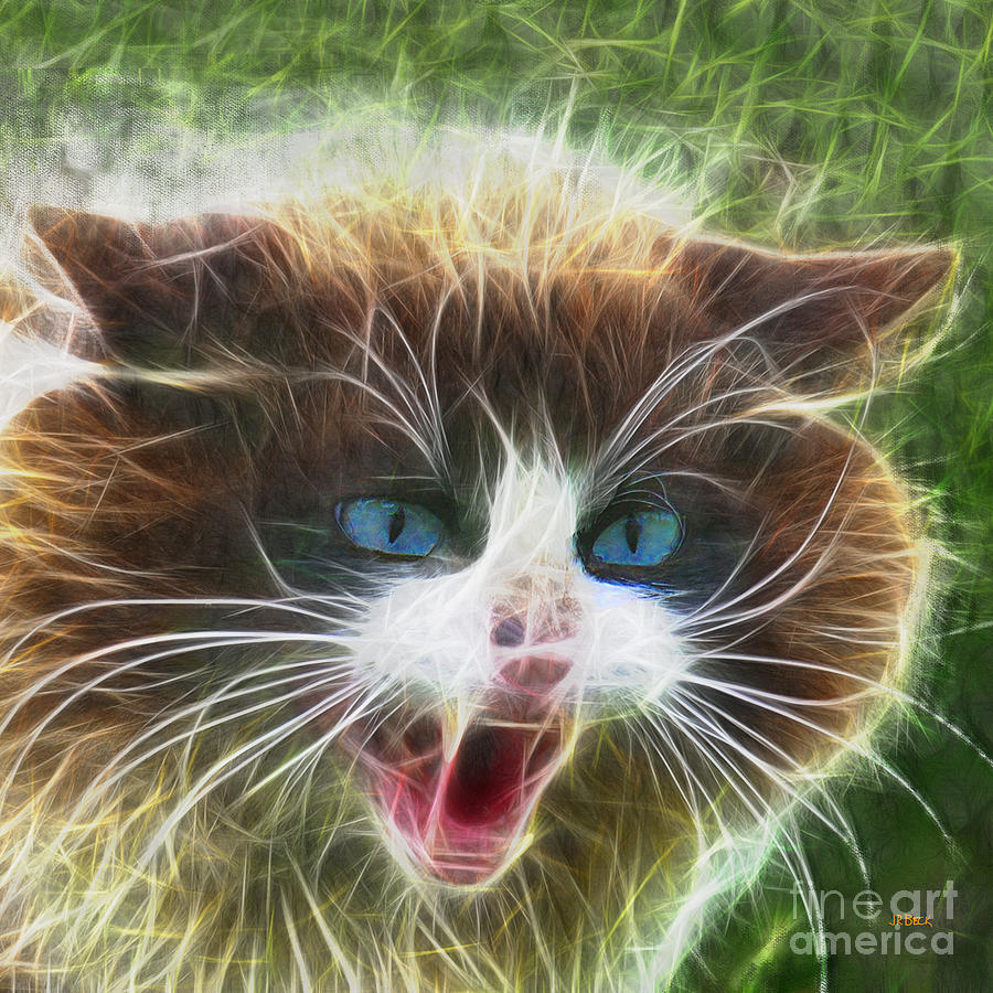 Ole Blue Eyes Digital Art - Ole Blue Eyes - Square Version by John Robert Beck Ole Blue Eyes Digital Art - Ole Blue Eyes - Square Version by John Robert Beck