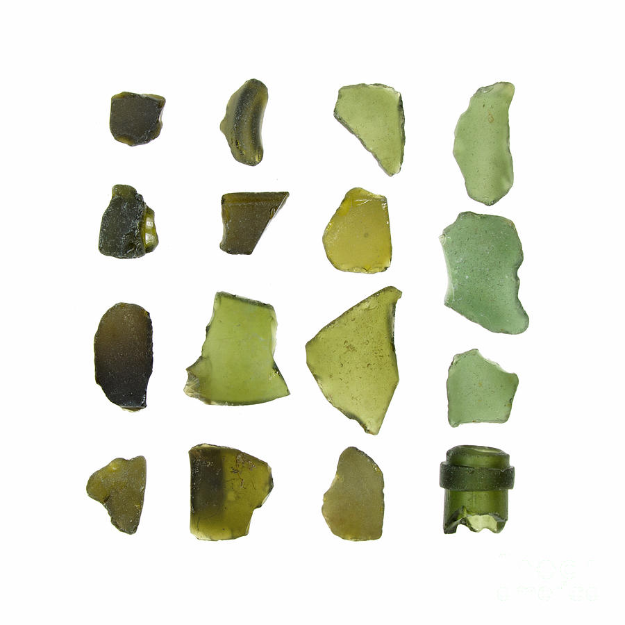 Beach Photograph - Olive Green Sea glass by Jennifer Booher
