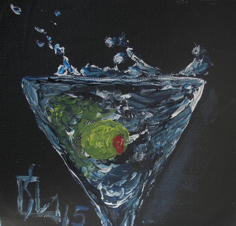 Olive Splash Painting by Lee Stockwell