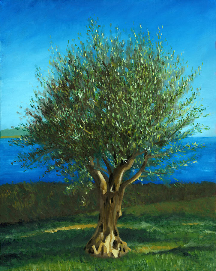 Olive Tree Painting by Joe Maracic