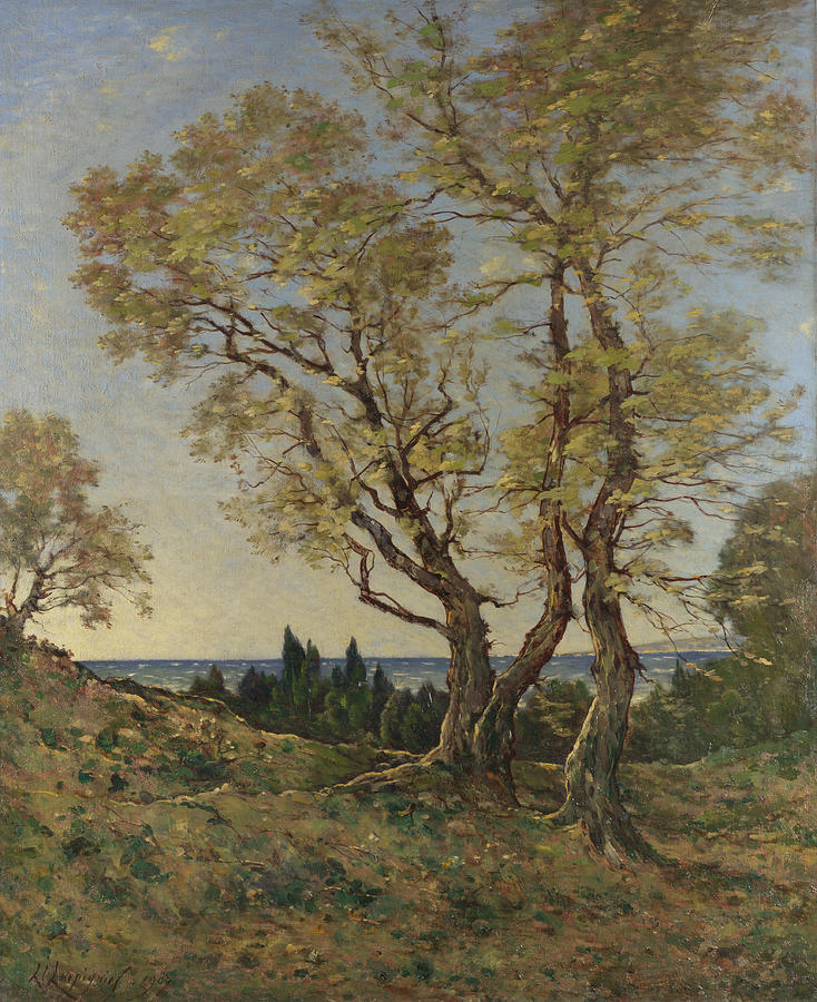 Olive Trees at Menton Painting by Henri-Joseph Harpignies