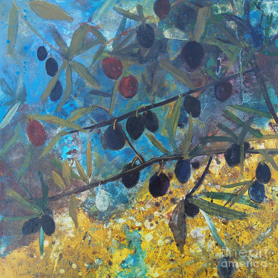Olives Painting by Robin Pedrero