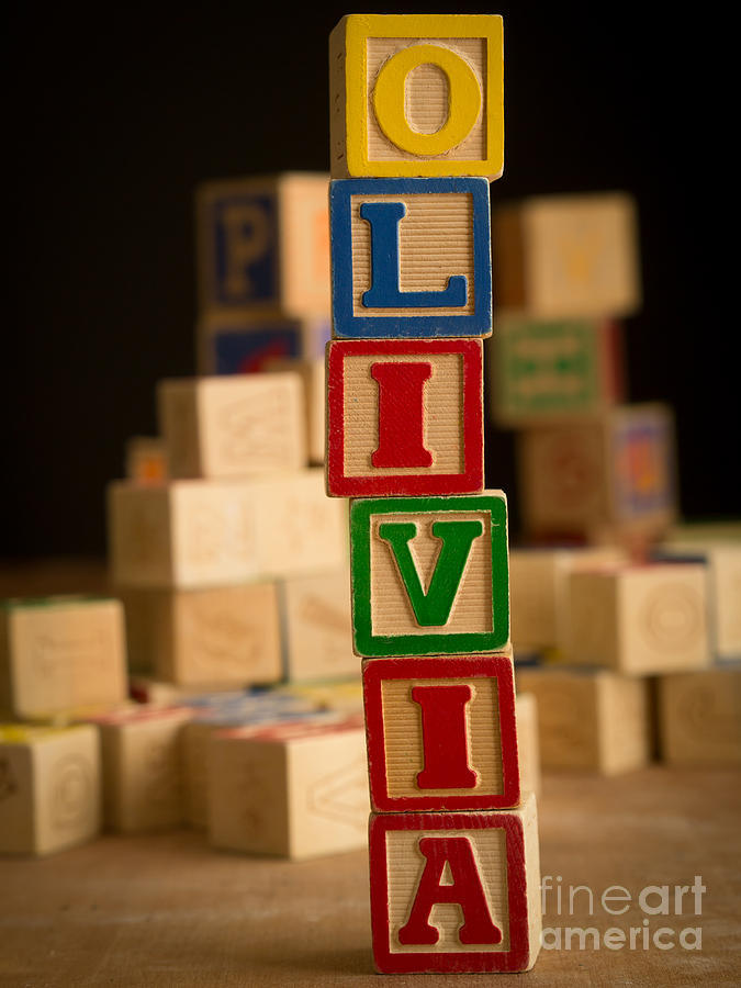 OLIVIA - Alphabet Blocks Photograph by Edward Fielding