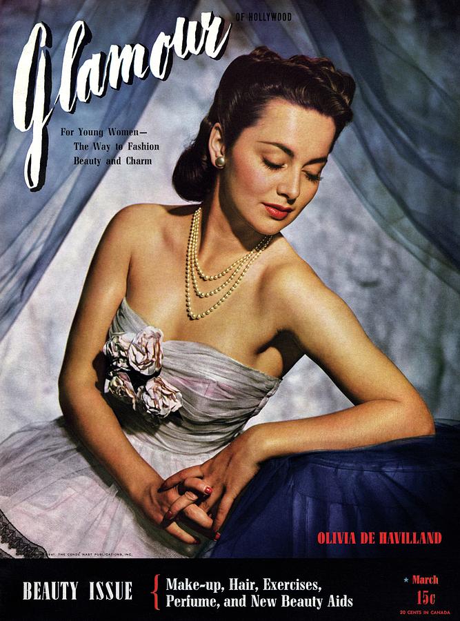 Olivia De Havilland On The Cover Of Glamour Photograph by Scotty Welbourne