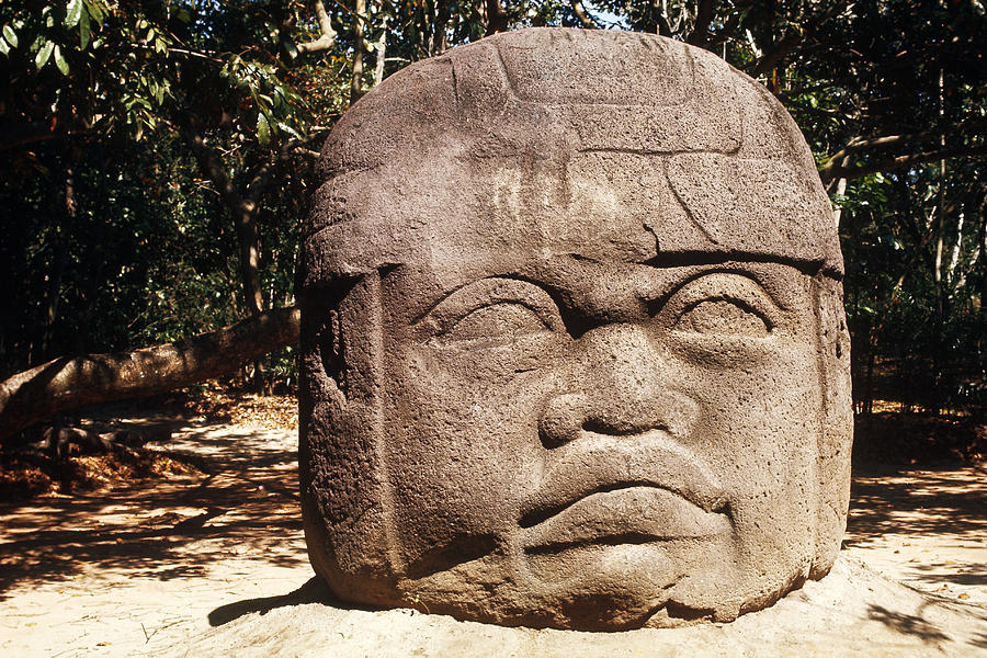 Olmec Head, La Venta Photograph by Helen Marcus