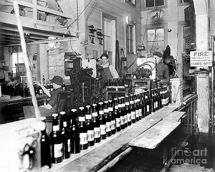 Olympia Brewing Company Bottling Line 1914 Photograph by Joe Jeffers
