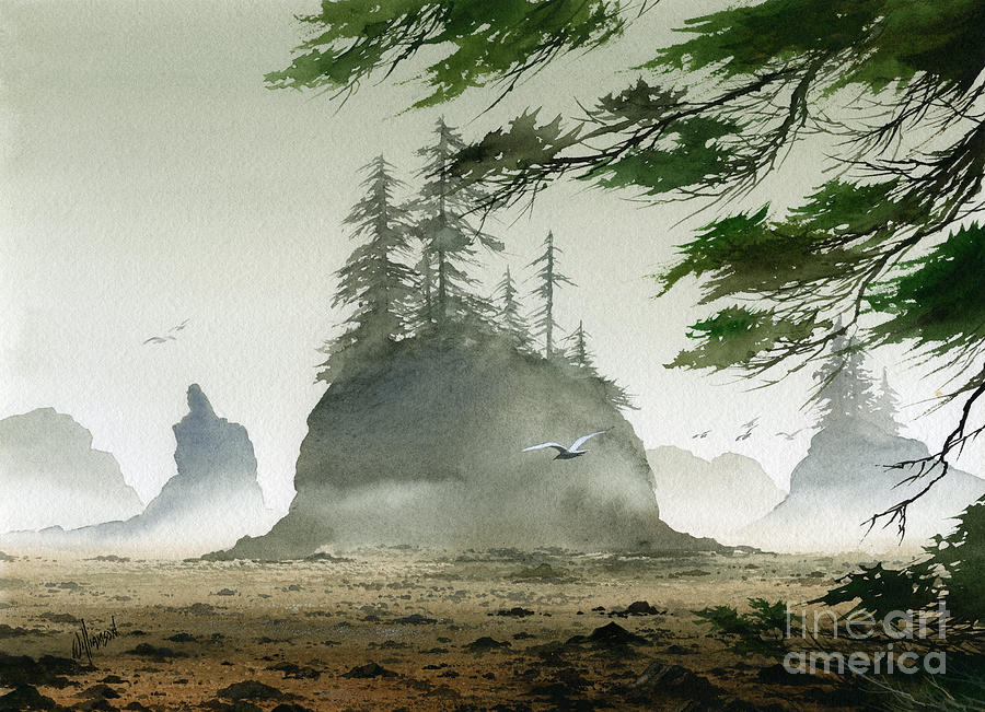 Olympic Coast Sea Stacks Painting by James Williamson