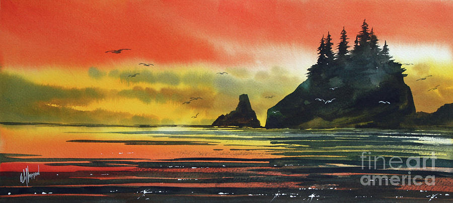 Olympic Coast Sunset Painting by James Williamson