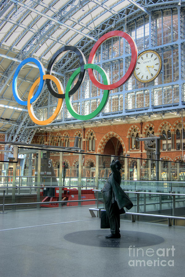Olympic emblem in London Photograph by David Birchall