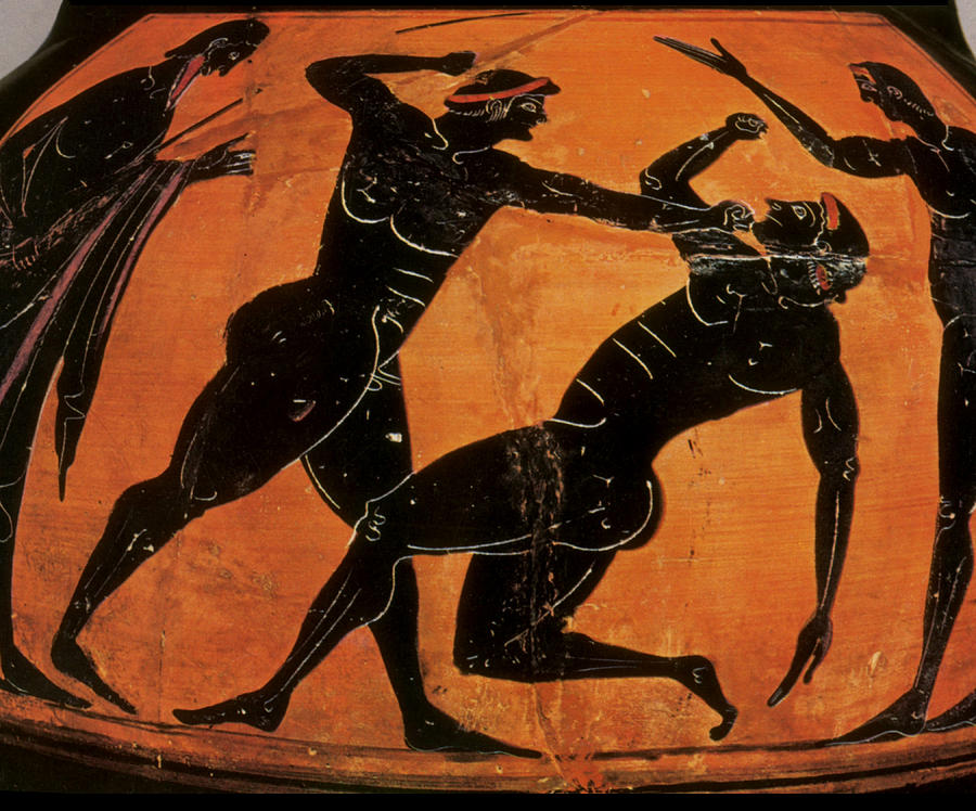 Olympic Games, Pankration, Black-figure Photograph by ...