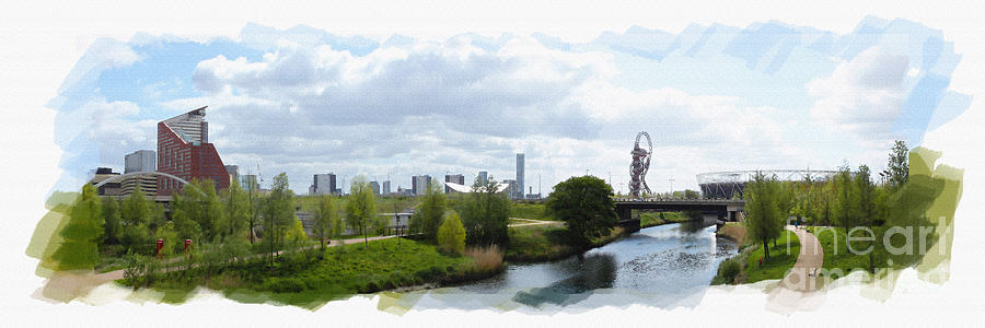 London Digital Art - Olympic Park by Roger Lighterness
