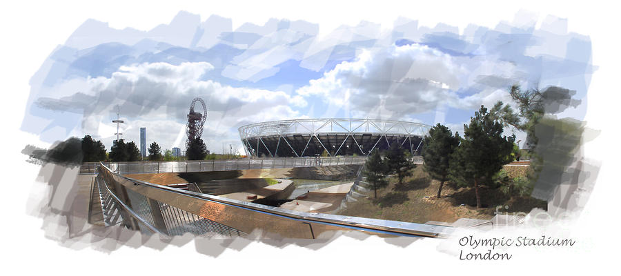 Olympic Stadium London Digital Art by Roger Lighterness