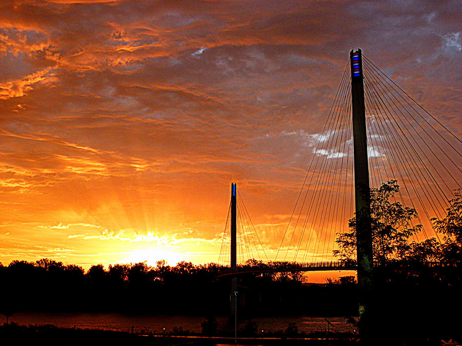 Omaha Sunrise Photograph by Jeff Lowe