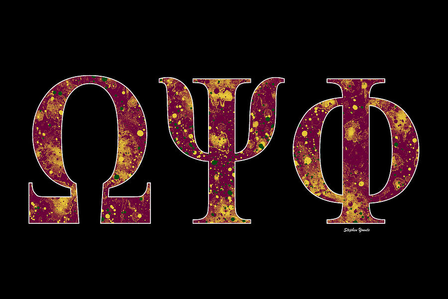 Omega Psi Phi - Black Digital Art by Stephen Younts