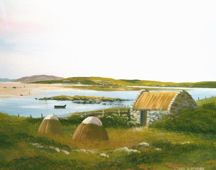 Omey Strand Painting by Cathal O malley