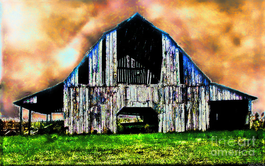 Ominous Sky Barn photoart Photograph by Debbie Portwood
