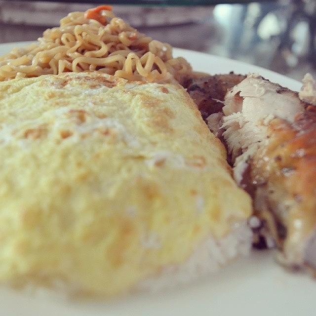 Lunch Photograph - Omurice With Oregano Baked Chicken And by Audrey Rebuchii